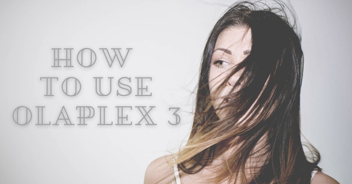 a girl with with tangled hairs thinking about something and there is a text that is how to use olaplex 3